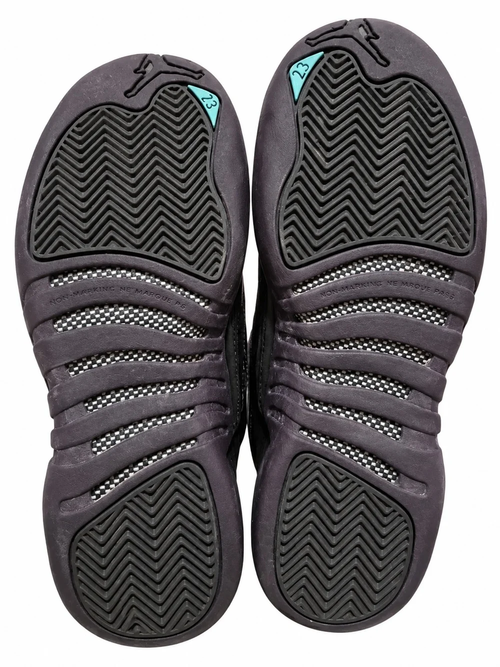 Jordan Kids Black with Purple Accents Sneakers